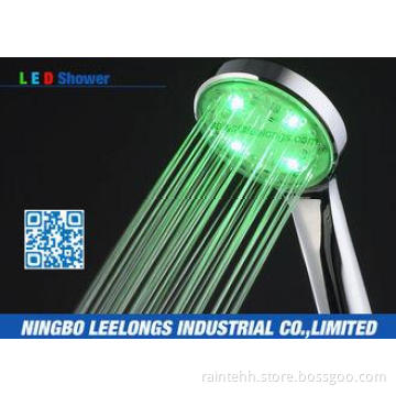 Green Color Handheld Led Rain Shower Head without battery F